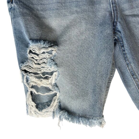 Rewash Vintage Revival High Rise Distressed Denim Dad Shorts Size 13/26 New - Picture 3 of 12